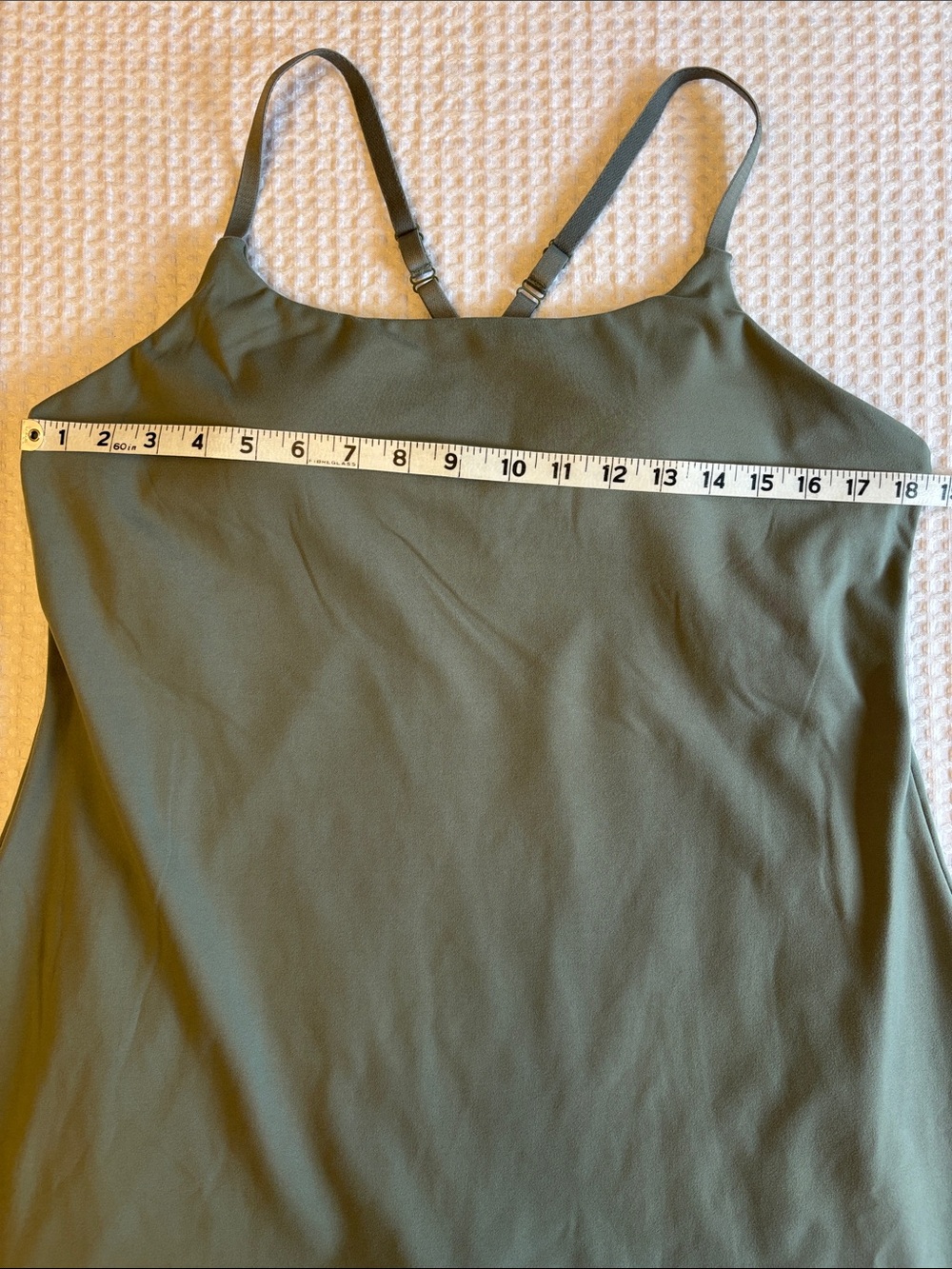 ❌SOLD!❌ Danskin Skinny Strap Active Mini Dress L Sage Green Shorts Romper - Picture 11 of 16